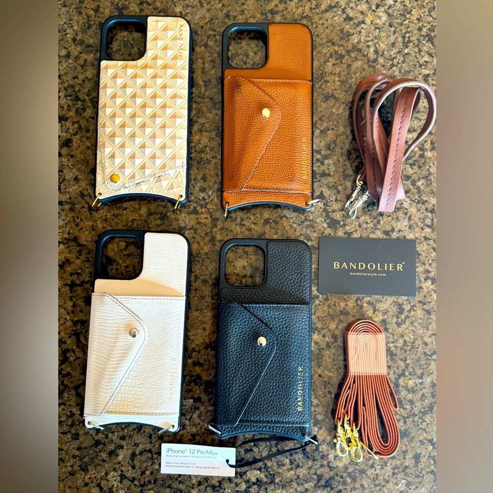 *** Lot 4 BANDOLIER iPhone 12 Pro Max Cases & Straps ***